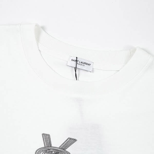 サンローラン コピー ロゴ プリント 半袖 Tシャツ Sas81075